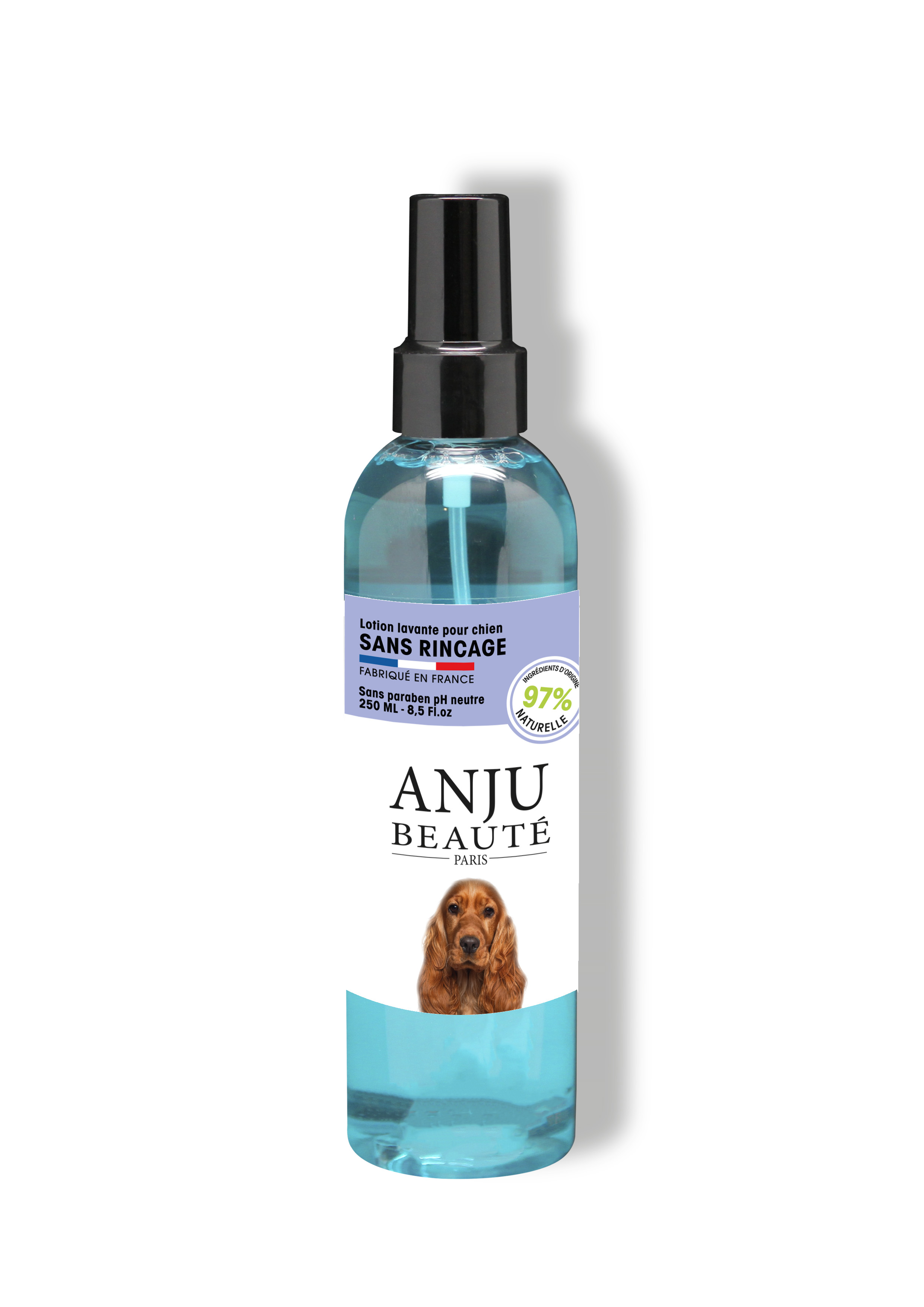 soin chien - anju beauté lotion lavante sans rinçage - 250 ml
