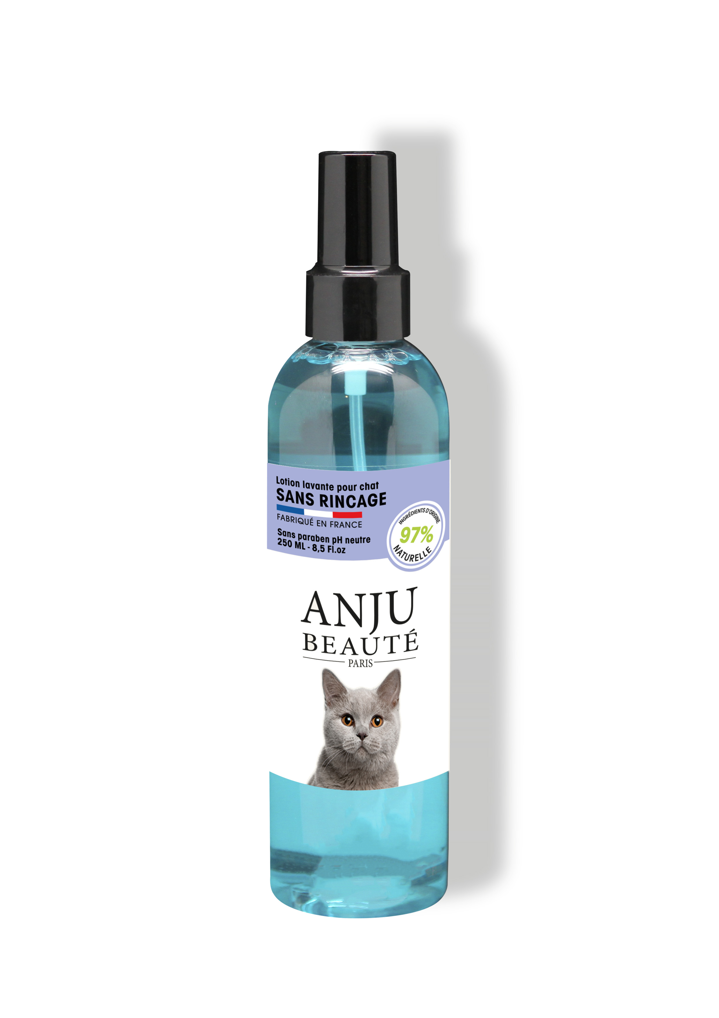 soin chat - anju beauté lotion lavante sans rinçage - 250 ml
