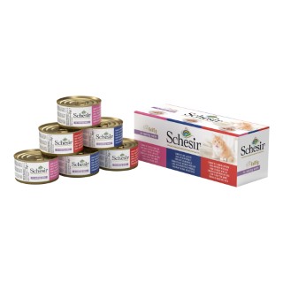 Boîtes Chat - Schesir Pack Multi saveurs au naturel - 6 x 85 gr 1008046
