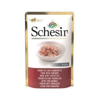Sachet Chat - Schesir Thon et crevettes en gelée - 85 gr 1008049