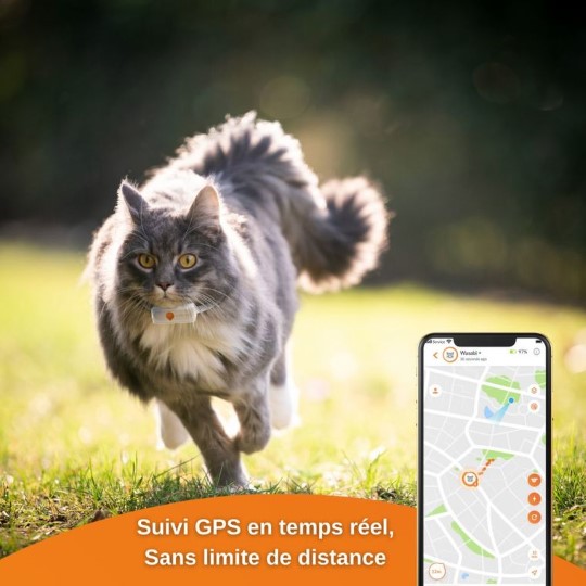 Sécurité Chat - Weenect GPS blanc XS – 60 X 23 X 12 mm