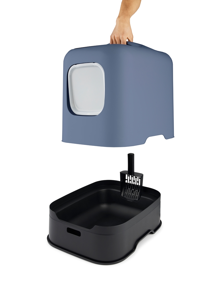 Hygiène Chat – Rotho Maison de toilette Biala Bleu Horizon – 44,3 x39,5 x 51 cm 1005394