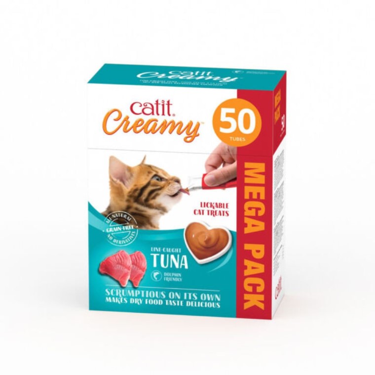 Friandises Chat – Catit Creamy thon – 50 x 10 gr 1007515