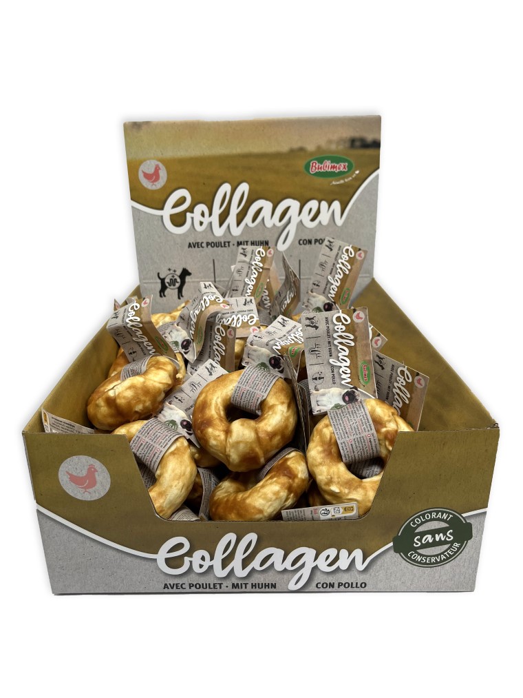 Friandise Chien - Bubimex Donuts Collagen au Poulet  – Ø 8 cm - En vrac à l'unité 1055044