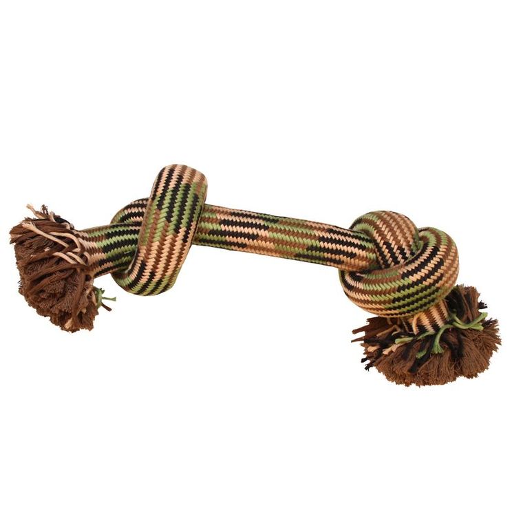 jouet chien - martin sellier corde 2 nœuds camouflage –xxl