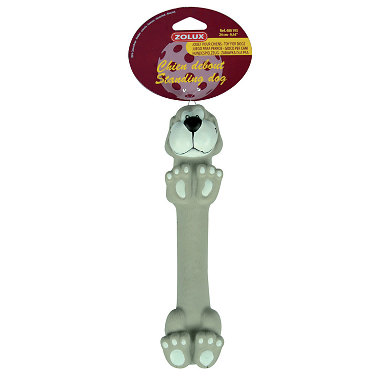 jouet chien – zolux jouet latex chien debout – 24 cm