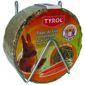 Friandises Rongeur- Tyrol Palet de foin compressé aux carottes – 240 gr 245569