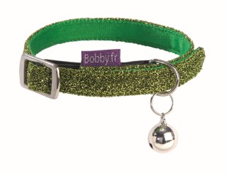 Collier chat - Bobby Collier Disco Taille XS Vert - 30 x 1 cm 257380