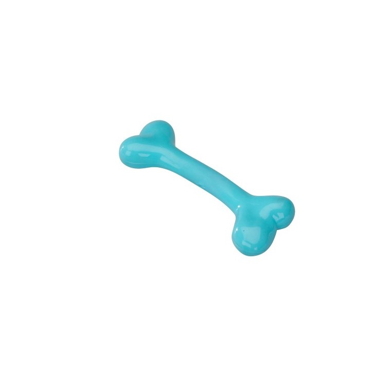 Jouets Chien - Rubber Bone avec un goût menthe coloris bleu – Taille S 234668
