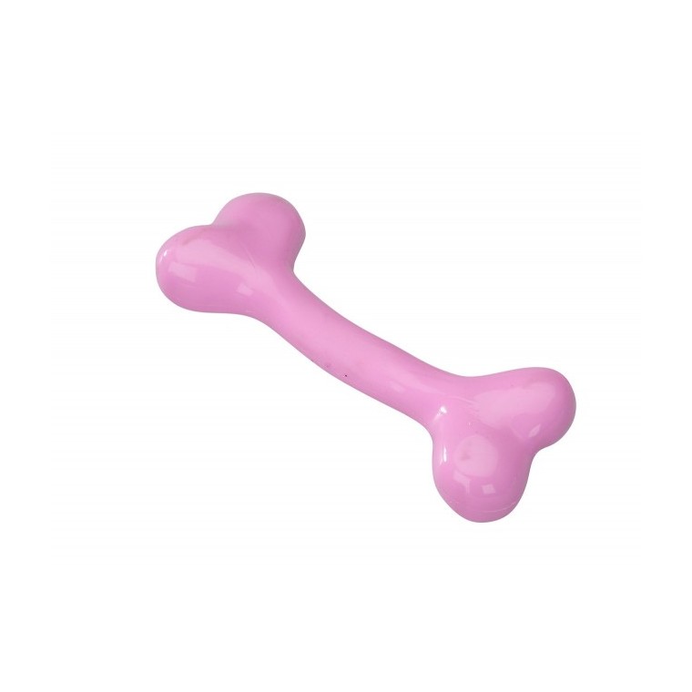 Jouets Chien - Rubber Bone avec un goût fraise coloris rose – Taille M 234673
