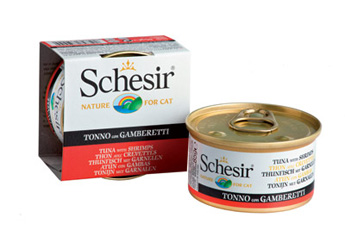 Boîte Chat - Schesir® Pâtée au Thon avec Crevettes en Gelée - 85g 296007