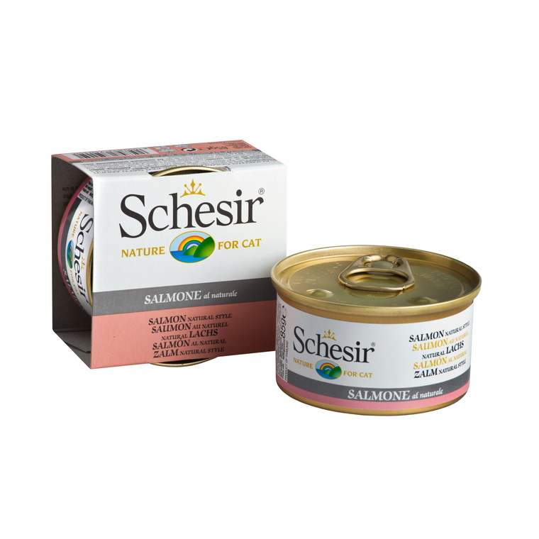 Boîte Chat - Schesir® Pâtée au Saumon Naturel - 85g 296021