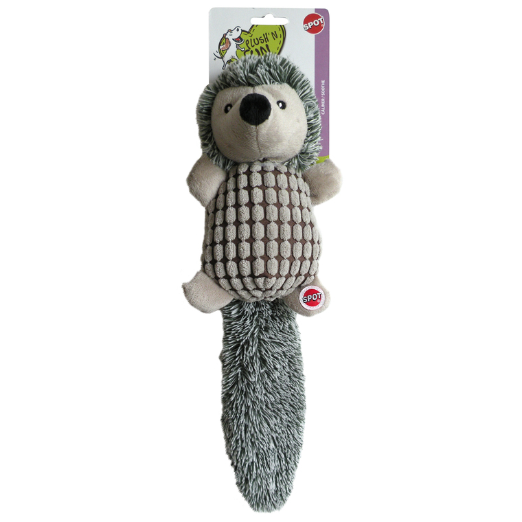 jouet chien – spot peluche hérisson "hérissoft" gris – 40 cm
