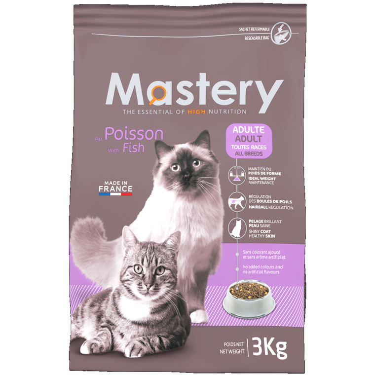 Croquette chat Mastery adulte Poisson 3kg