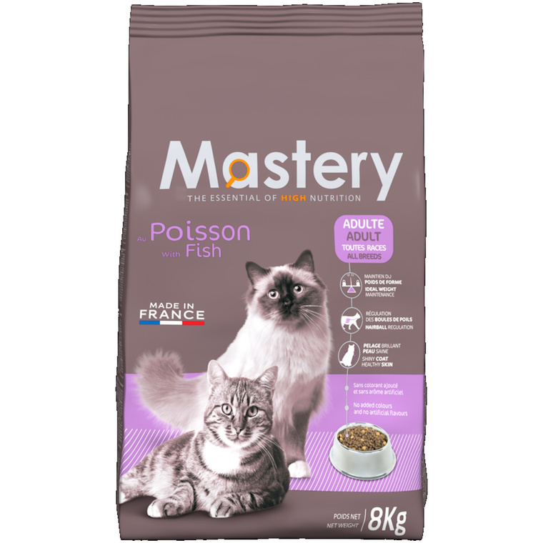 Croquette chat Mastery adulte Poisson 8kg