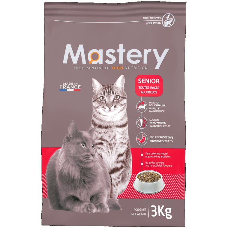 Croquette chat Mastery adulte Senior 3kg