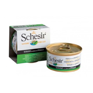 Boîte Chat - Schesir®  Pâtée au Thon, Poulet et Riz au naturel - 85g 340610