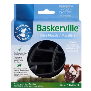 Muselière pour chien noire caoutchouc thermoplastique Baskerville Ultra – Taille 3 343321