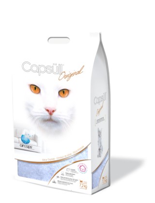 Litière minérale pour chat Capsüll Original - Baby Powder - 7,2kg 366741