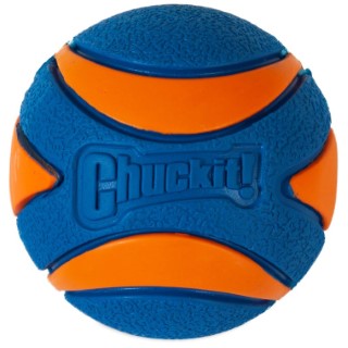 Balle pour chien bleue Caoutchouc Chuckit! Ultra Squeaker Ball - Taille Medium 373720