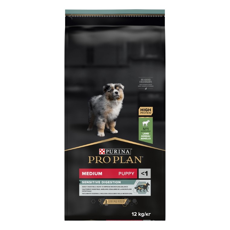 Croquettes Chien – Pro Plan Medium Puppy Sensitive Digestion Agneau - 12 kg 342603