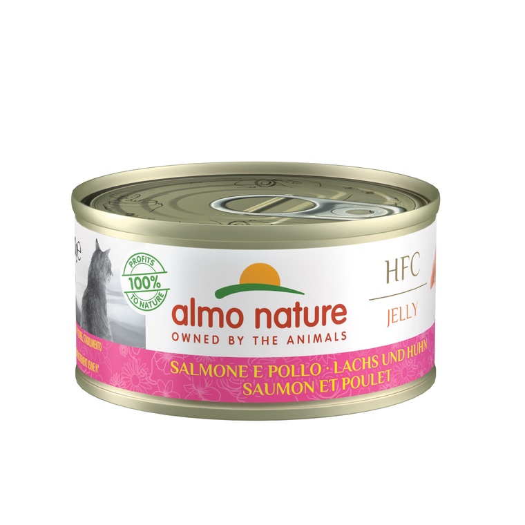 Boîte Chat – Almo Nature HFC Jelly Saumon et Poulet 70 gr 354193
