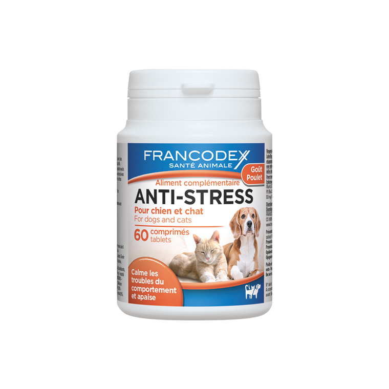 Anti-stress Chien et Chat - Francodex Comprimés  apaisants x 60 372976