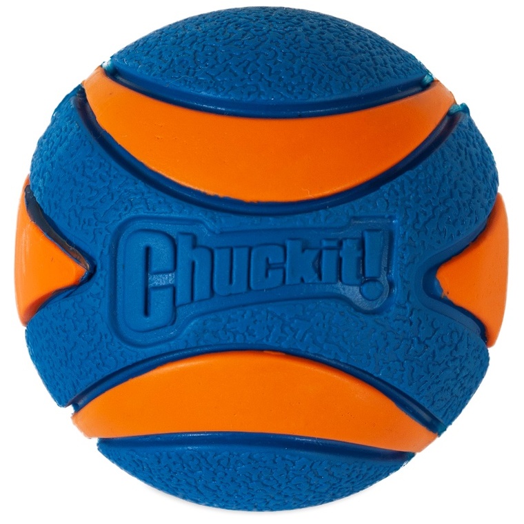 Balle pour chien bleue Caoutchouc Chuckit! Ultra Squeaker Ball - Taille Medium 373720