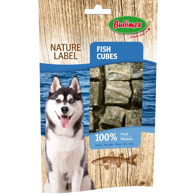 friandises chien – bubimex fish cubes – 75 gr