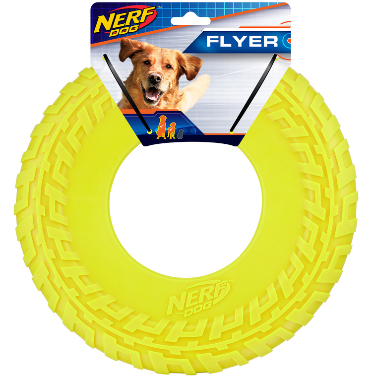 jouet chien – nerf frisbee coloris aléatoire jaune ou bleu