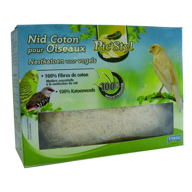 Habitat Oiseau – Tyrol Nid en fibres de coton – 50 gr
