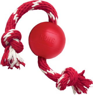 Jouet Chien – KONG® Classic Balle Et Corde Rouge – Taille S 403638