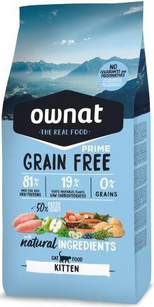 Croquettes Chaton - Ownat Grain Free Prime Dinde & Poulet sans céréales 1kg 413880