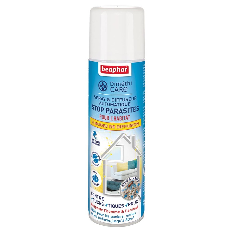 Spray et diffuseur automatique Diméthicare Stop parasites - 250 ml 407089