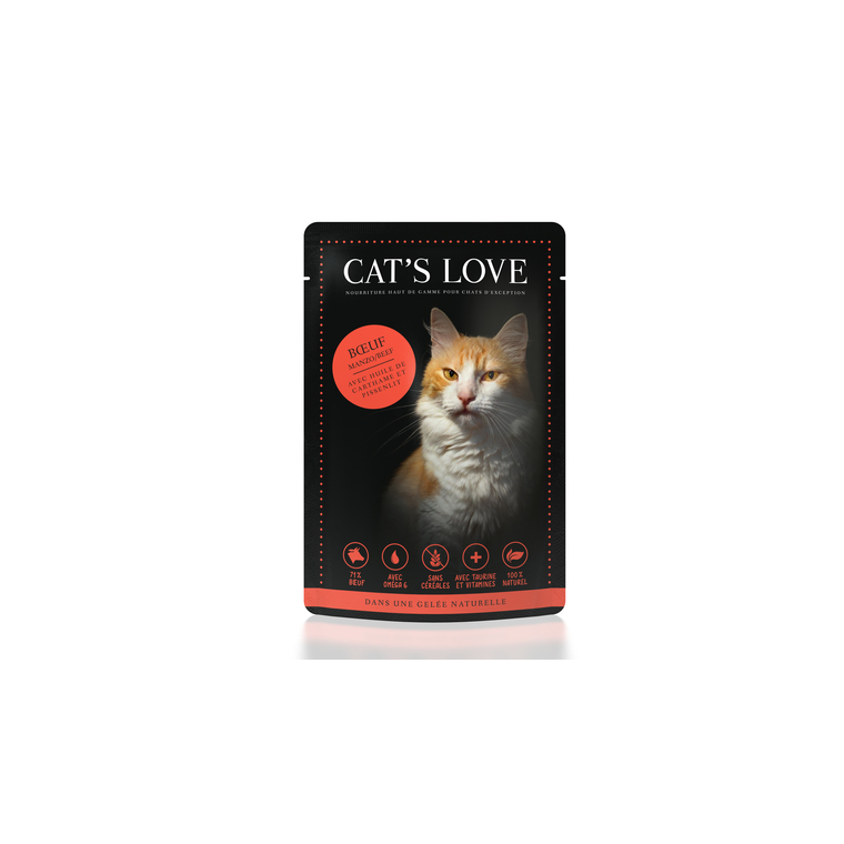Sachet Chat – Cat's Love Bœuf 85 gr 413528