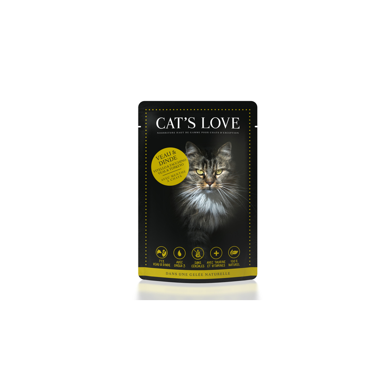 Sachet Chat – Cat's Love MIX Veau et Dinde 85 gr 413530