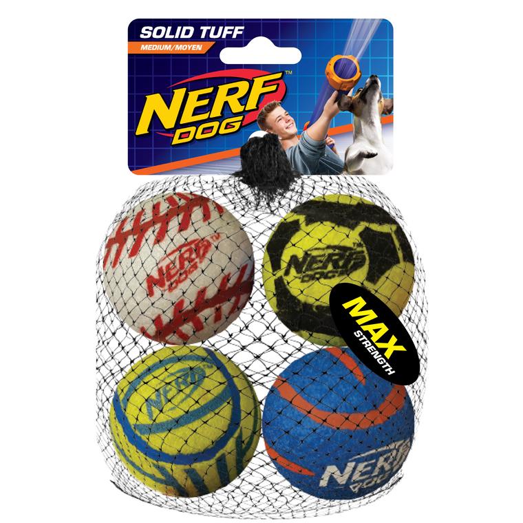 Jouet Chien – Nerf Balle de Tennis coloris bleu – Taille S – x4 418828