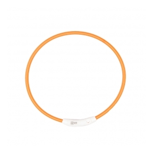 Collier Chien - Duvoplus Anneau flash light USB orange - 35 cm 535849