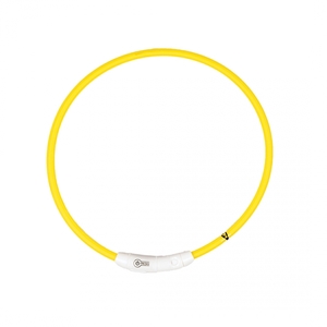 Collier Chien - Duvoplus Anneau flash light USB jaune - 35 cm 535855