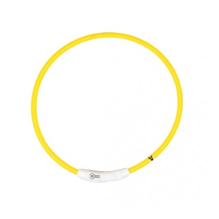 Collier Chien - Duvoplus Anneau flash light USB jaune - 45 cm 535856