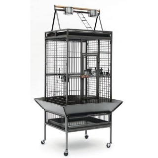 Cage perroquet large noire / grise 557795