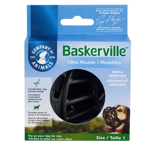 Muselière pour chien noire caoutchouc thermoplastique Baskerville Ultra – Taille 1 584336