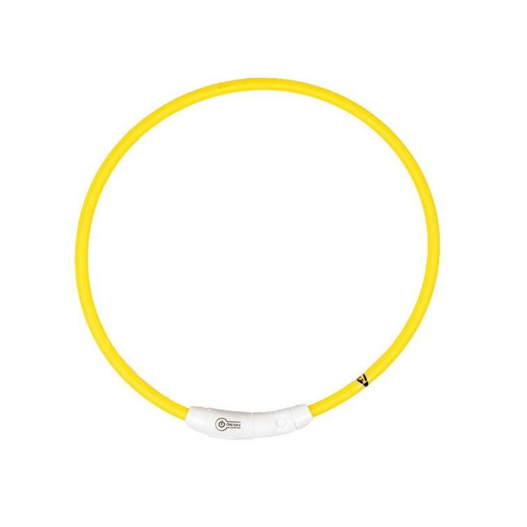 Collier Chien - Duvoplus Anneau flash light USB jaune - 65 cm 535857