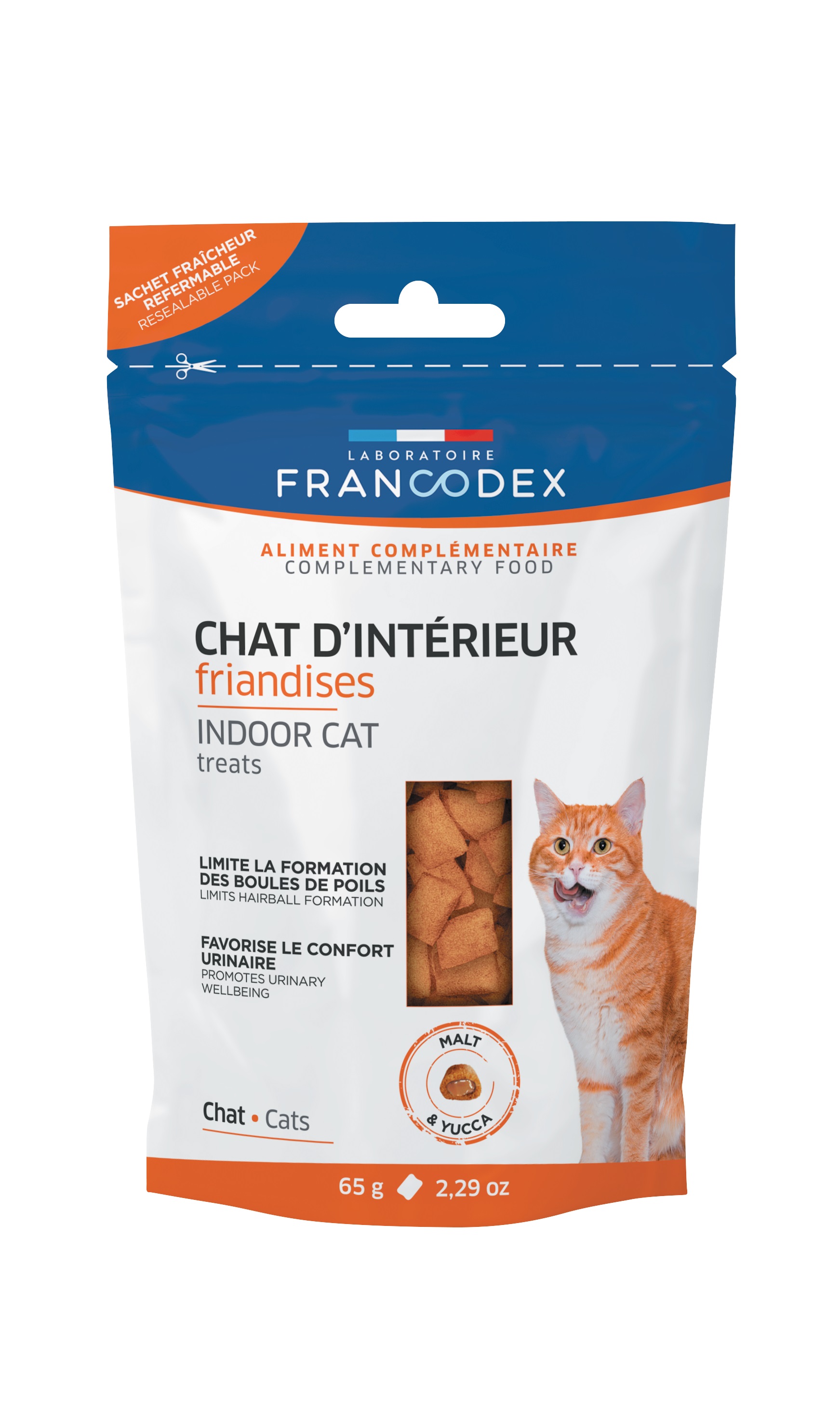 friandises chat - francodex chat d'interieur 65g