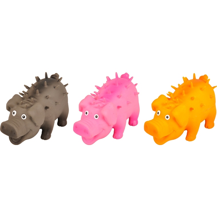 jouet chien – flamingo cochon en latex x1 - 10 cm - coloris aléatoire