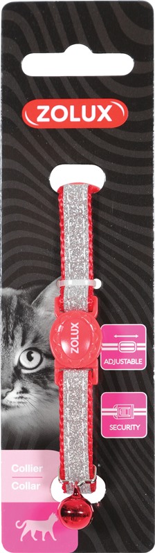 collier chat – zooplus collier nylon shiny réglable rouge