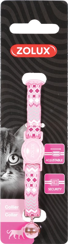 collier chat – zooplus collier nylon ethnic réglable rose
