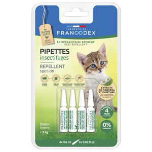 Hygiène Chat – Francodex Pipettes insectifuges chaton – X4 646677