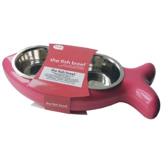 Gamelle Chat – Hing The fish double bol vieux rose 653850