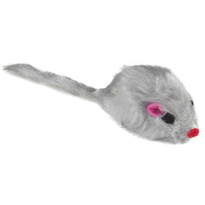 Jouet chat -  souris en peluche grise - 5cm 658606